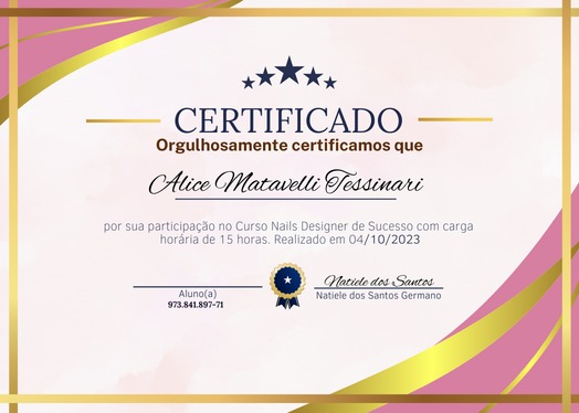 Certificado Profissional Nail Designer
